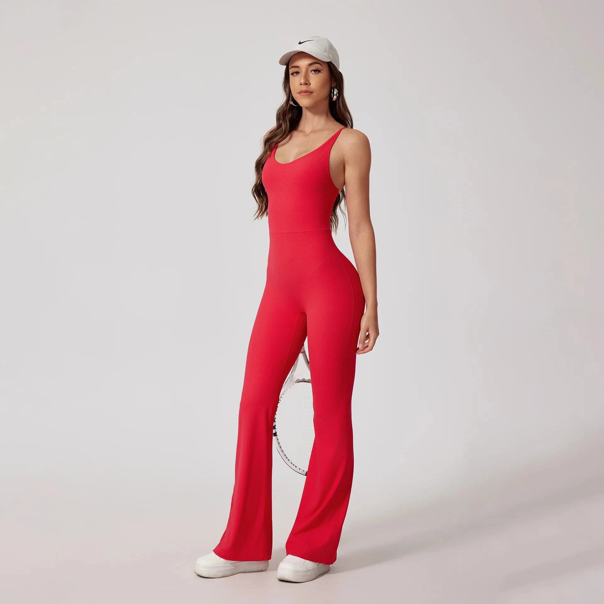 Power Play Backless Jumpsuit Jumpsuit Starlethics Red S 