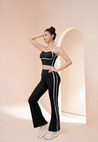 Power Stripe Active Set - Flared Highwaist Pants Starlethics 