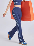 Power Stripe Active Set - Flared Highwaist Pants Starlethics 