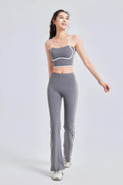 Power Stripe Active Set - Flared Highwaist Pants Starlethics 