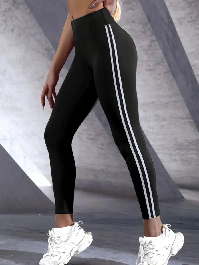 Sprint Line High Waist Leggings Leggings Starlethics Black S 