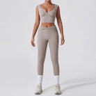 7.3 1/2PCS Frauen Yoga Set Workout Hose Outfits Fitness Sportswear Gym Trainingsanzug Hohe Taille Flare Leggings Sport Bh sportlich Tragen Starlethics 