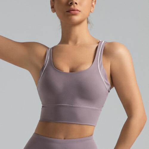 Tone Line Strap Sports Bra Sports Bra Starlethics Purple Grey S 