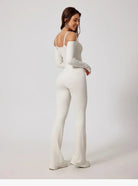 Toned Off-Shoulder Flared Jumpsuit Jumpsuit Starlethics 