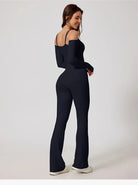 Toned Off-Shoulder Flared Jumpsuit Jumpsuit Starlethics 