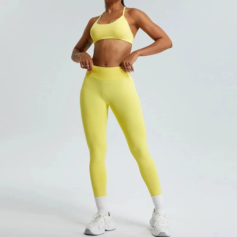 TrainHer Ribbed Seamless Leggings Leggings Starlethics 