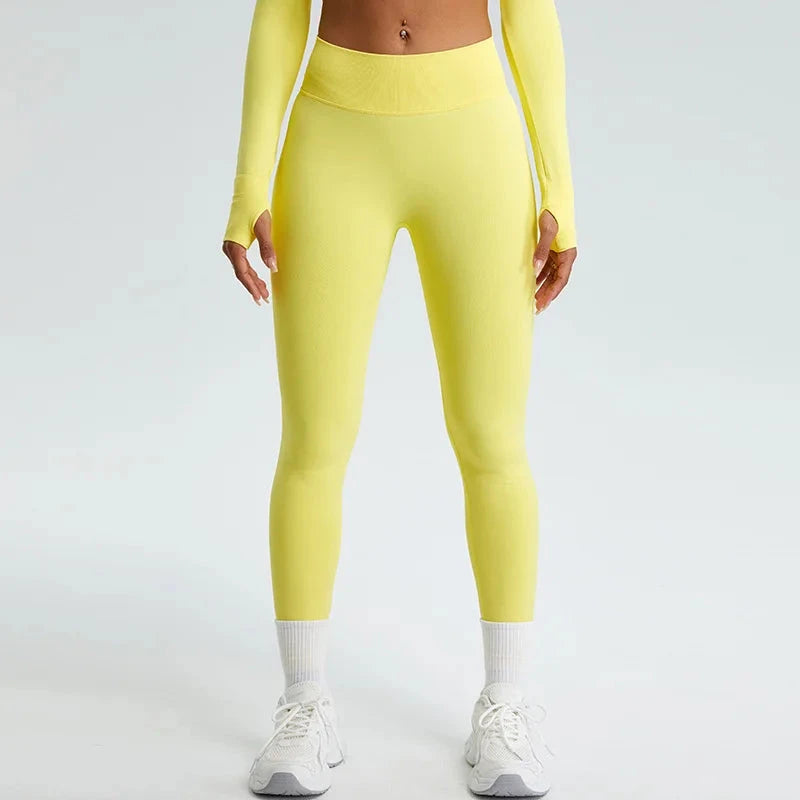 TrainHer Ribbed Seamless Leggings Leggings Starlethics 