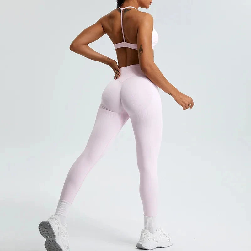 TrainHer Ribbed Seamless Leggings Leggings Starlethics 