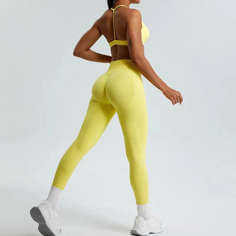 TrainHer Ribbed Seamless Leggings Leggings Starlethics 