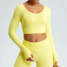 TrainHer Seamless Crop Top Top Starlethics Bright Yellow S 