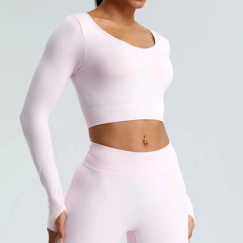 TrainHer Seamless Crop Top Top Starlethics Light Pink S 