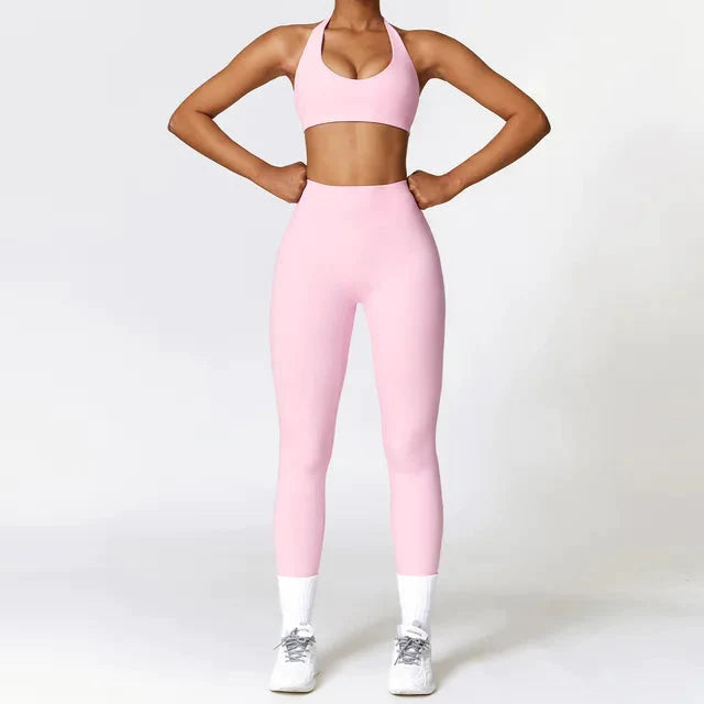 Mystic Vest Gym Set - Leggings + Top Sets Starlethics Pink S 
