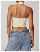 Vibe Cut Halter Top Top Starlethics 