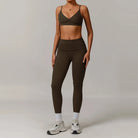 10.4 Women's Clothes 2 Pieces Yoga Set Workout Tracksuit Sportswear Gym Clothing High Waist Bell-bottoms Sexy Fitness Bra Sports Suit Starlethics 