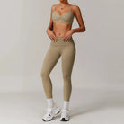 10.4 Women's Clothes 2 Pieces Yoga Set Workout Tracksuit Sportswear Gym Clothing High Waist Bell-bottoms Sexy Fitness Bra Sports Suit Starlethics 