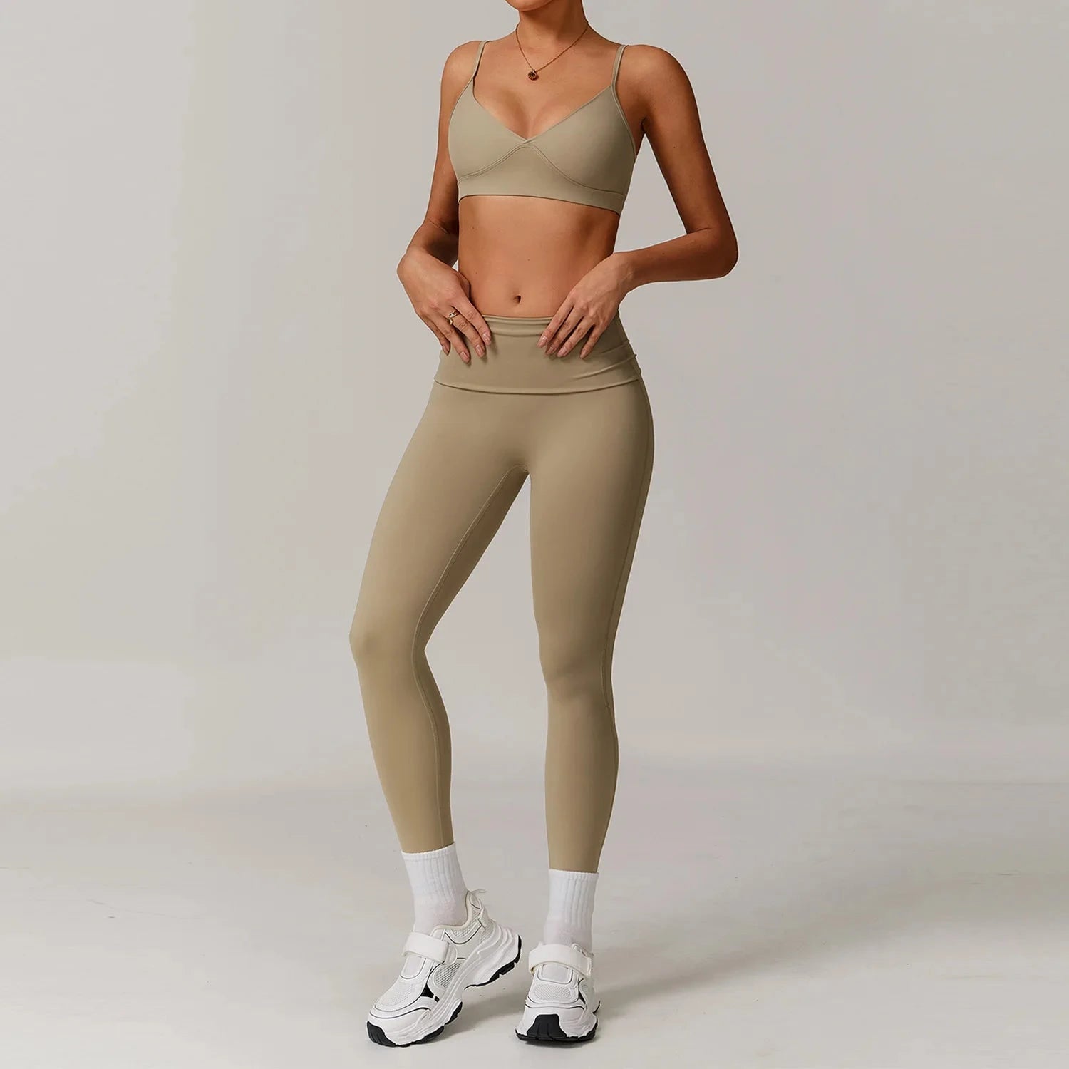 10.4 Women's Clothes 2 Pieces Yoga Set Workout Tracksuit Sportswear Gym Clothing High Waist Bell-bottoms Sexy Fitness Bra Sports Suit Starlethics 