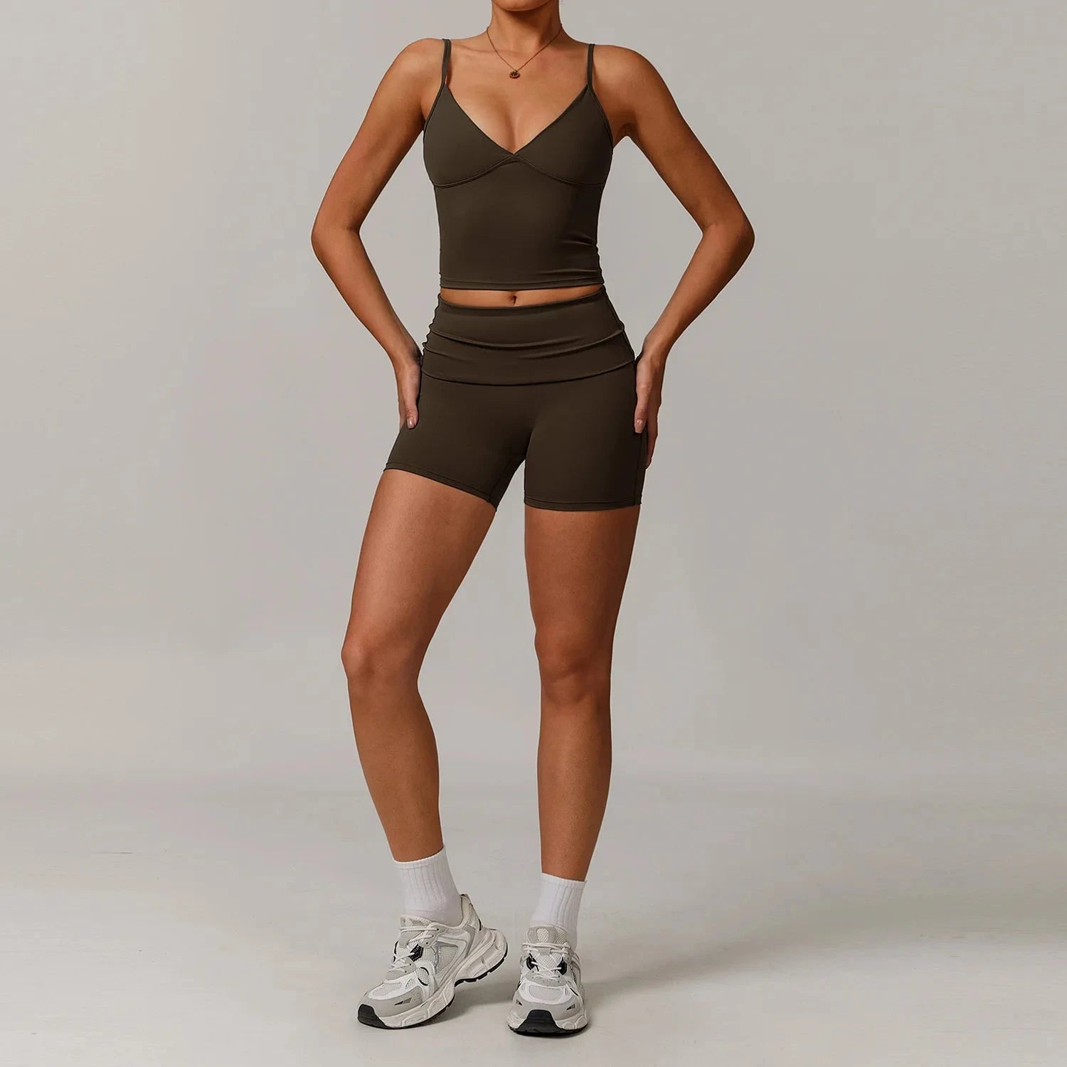 10.1 Women's Clothes 2 Pieces Yoga Set Workout Tracksuit Sportswear Gym Clothing High Waist Bell-bottoms Sexy Fitness Bra Sports Suit Starlethics Jiaocha Coffee Set 1 S CHINA