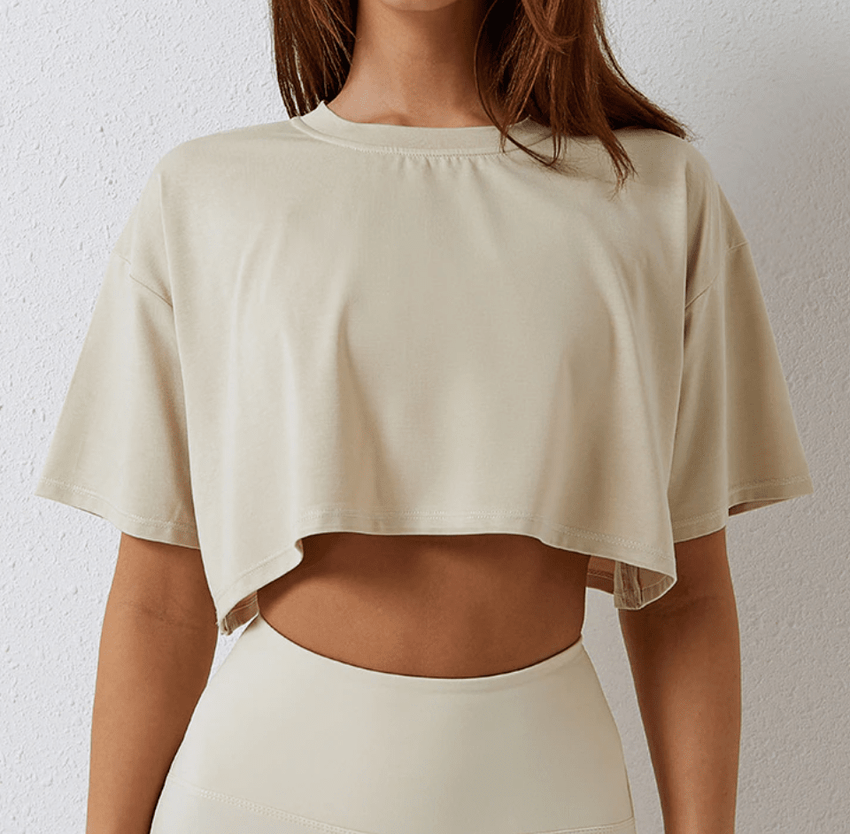 Flow Loose Crop Top Top Starlethics Khaki S 