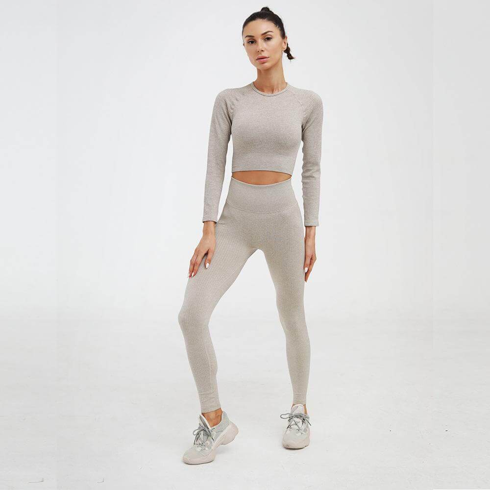 Long Sleeve Rib Top Fitness Top Truetights 