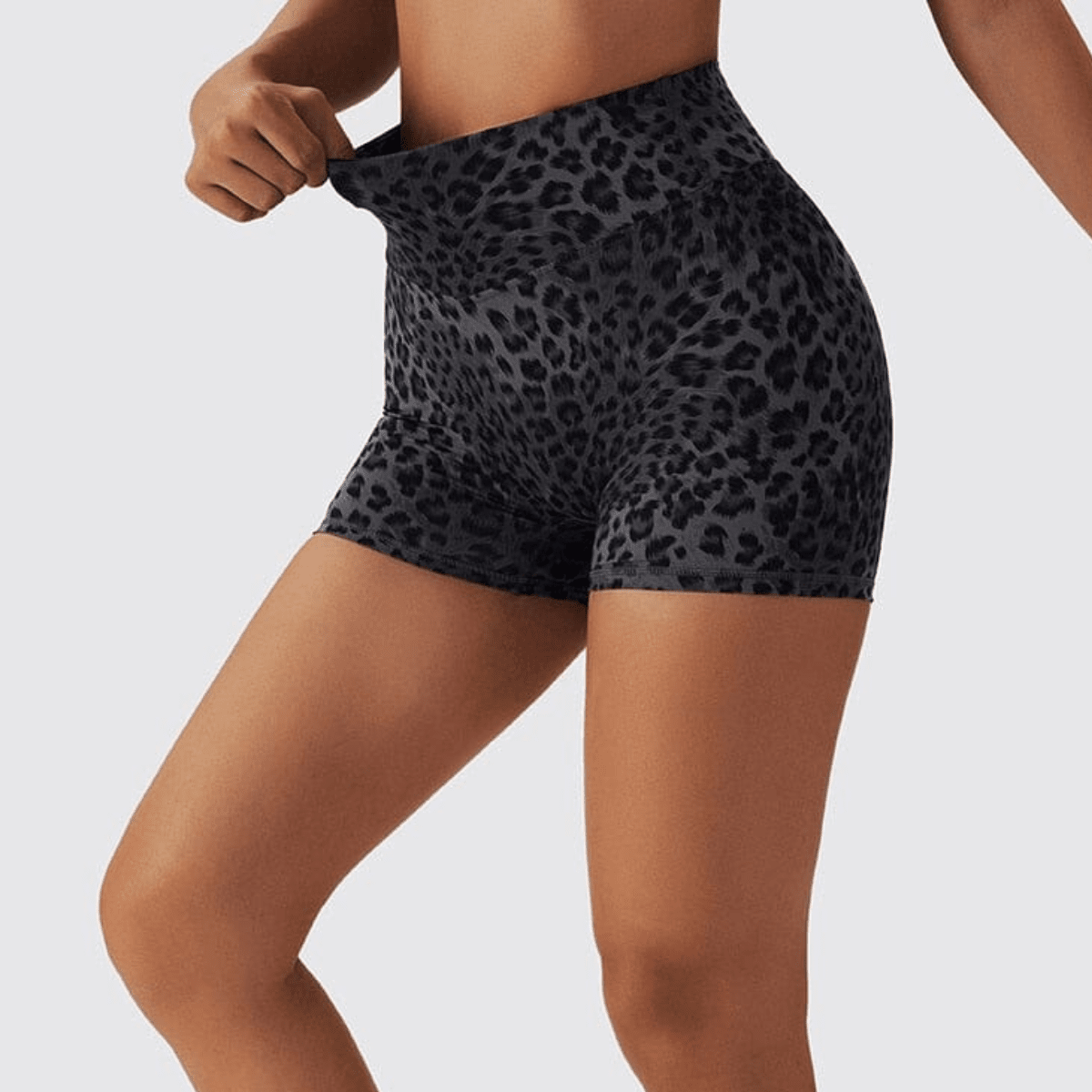 Chic Leopard Shorts Shorts Starlethics Grayish Black S 