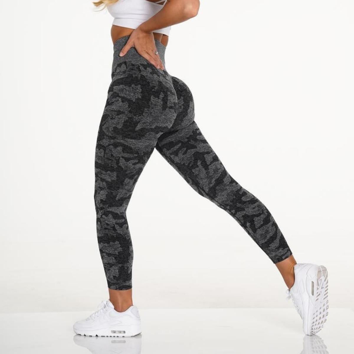 Yoga Camo Leggings Fitness Leggings Truetights Black XS 