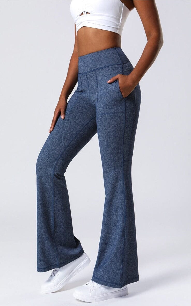 Flare Pocket Bell-bottoms Activewear Truetights Hexa Blue S 