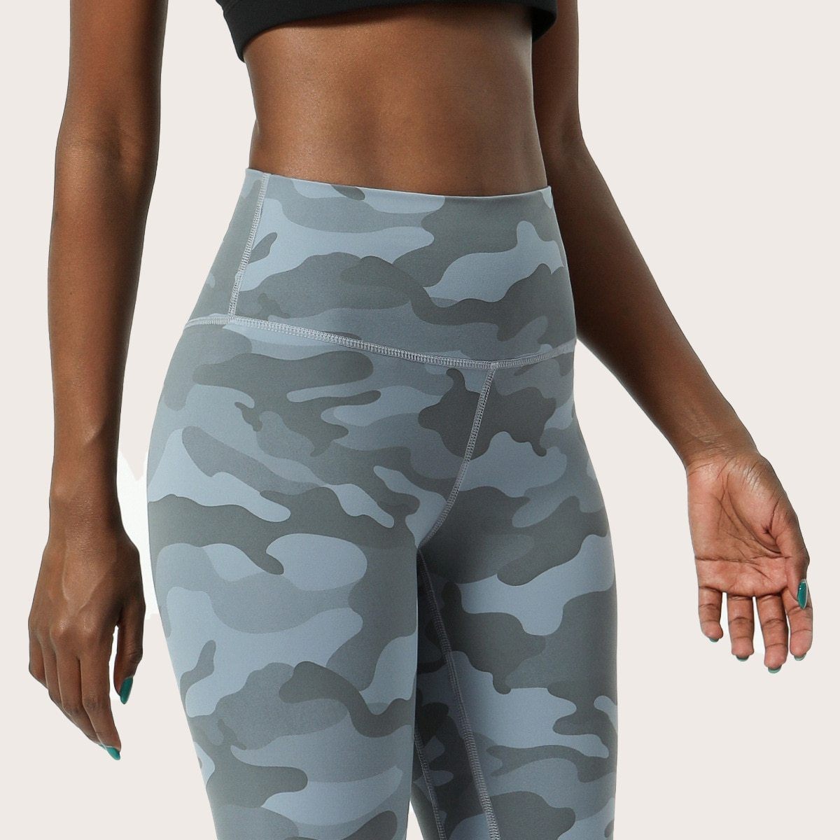 Army Printed Leggings Yoga Pants Truetights Blue XS 