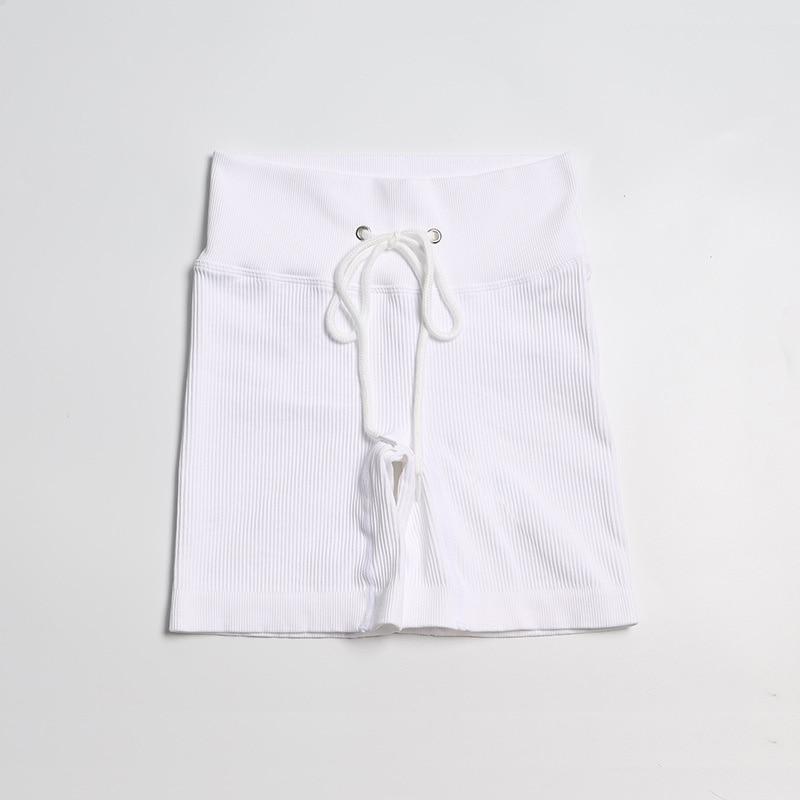 High Waist String Shorts Shorts Truetights White Shorts S 