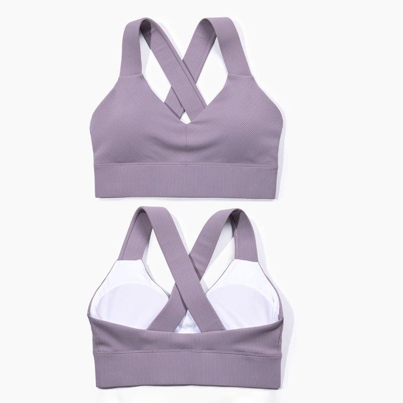 Ribbed Criss Cross Top Sports Bras Truetights 