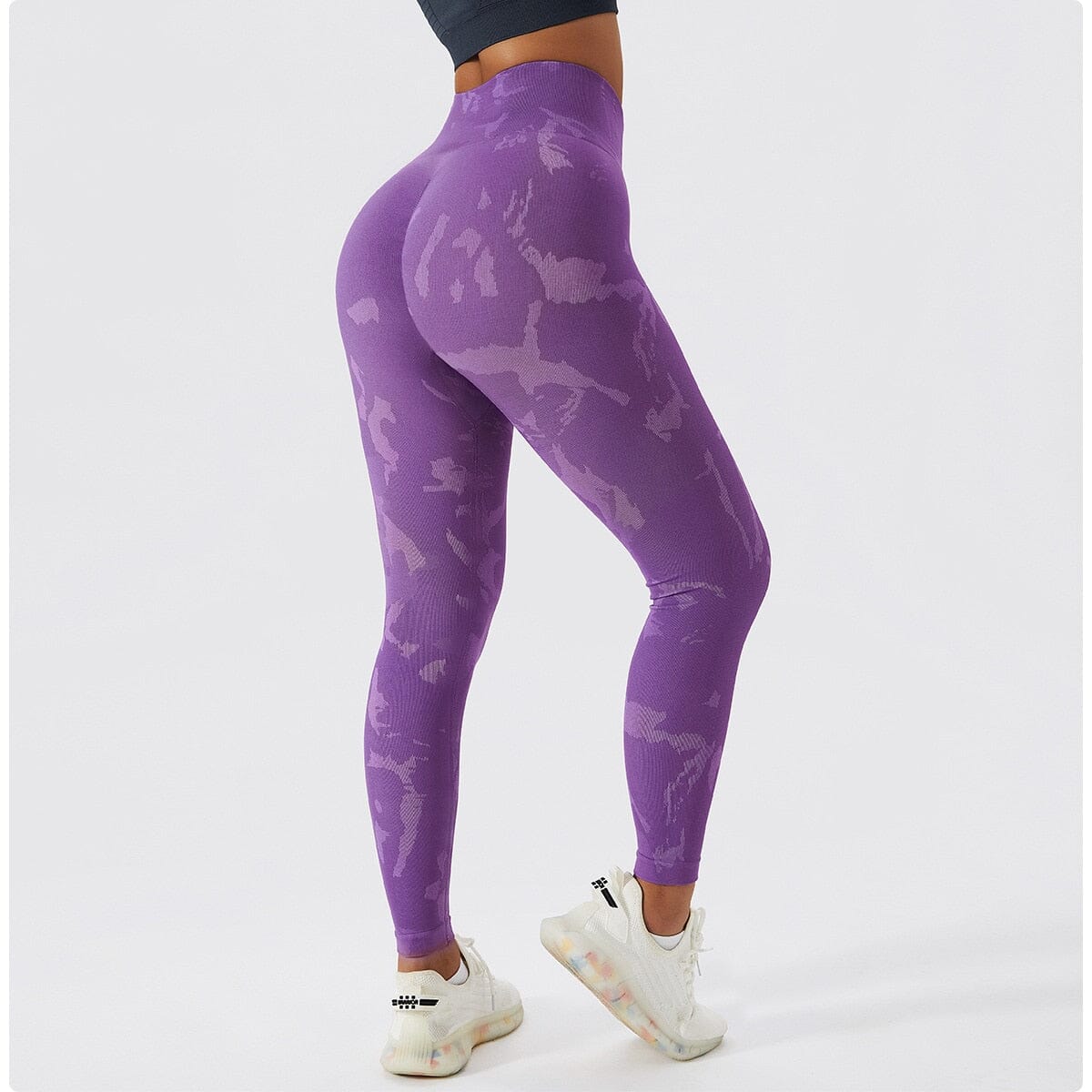 Camouflage Hip Lifting Pants Activewear Truetights Violet S 