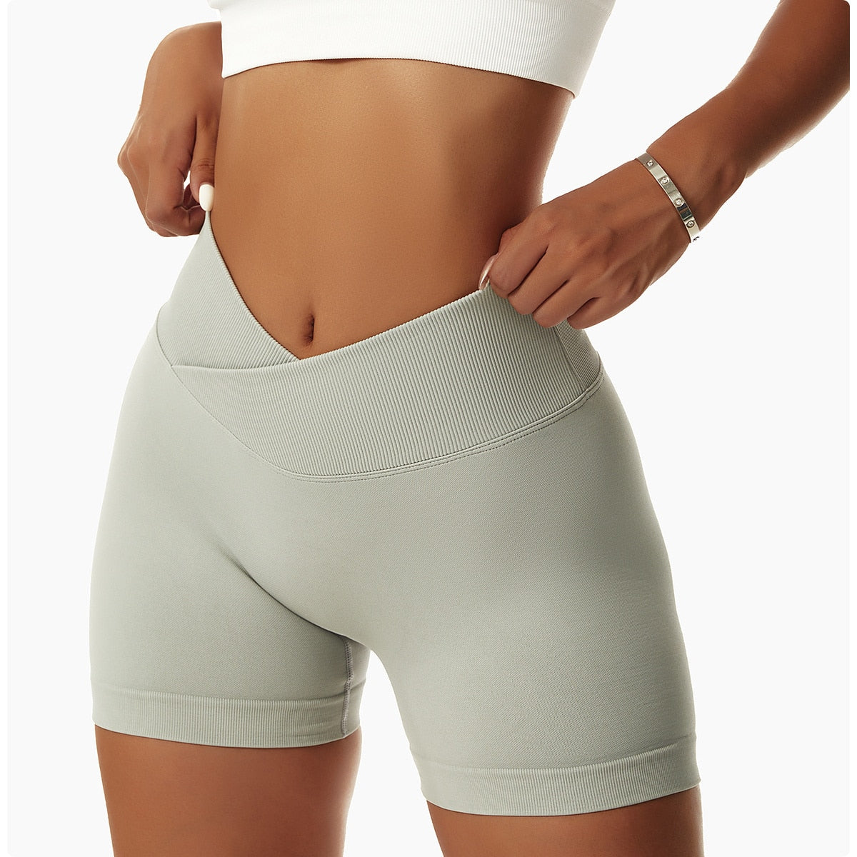 Poplin Hip Lifting Shorts Activewear Truetights Light Stone Grey XS 