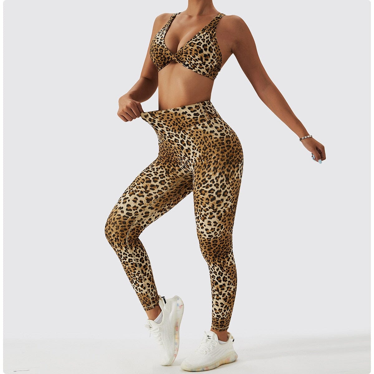 Chic Leopard Push-up Bra Activewear Truetights 
