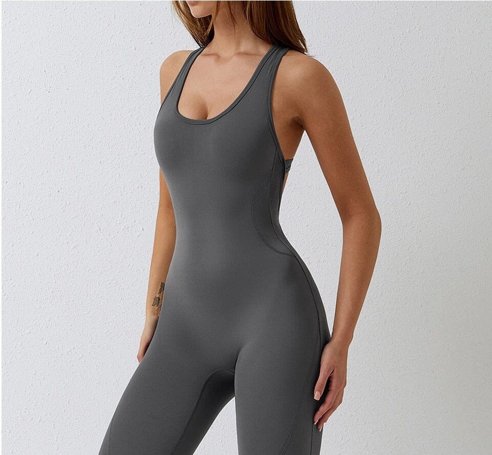 Active Fit One-piece Backless Jumpsuit Jumpsuit Starlethics 