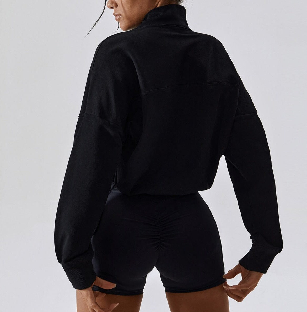 Zipper Loose Long Sleeve Sweater Home Truetights 