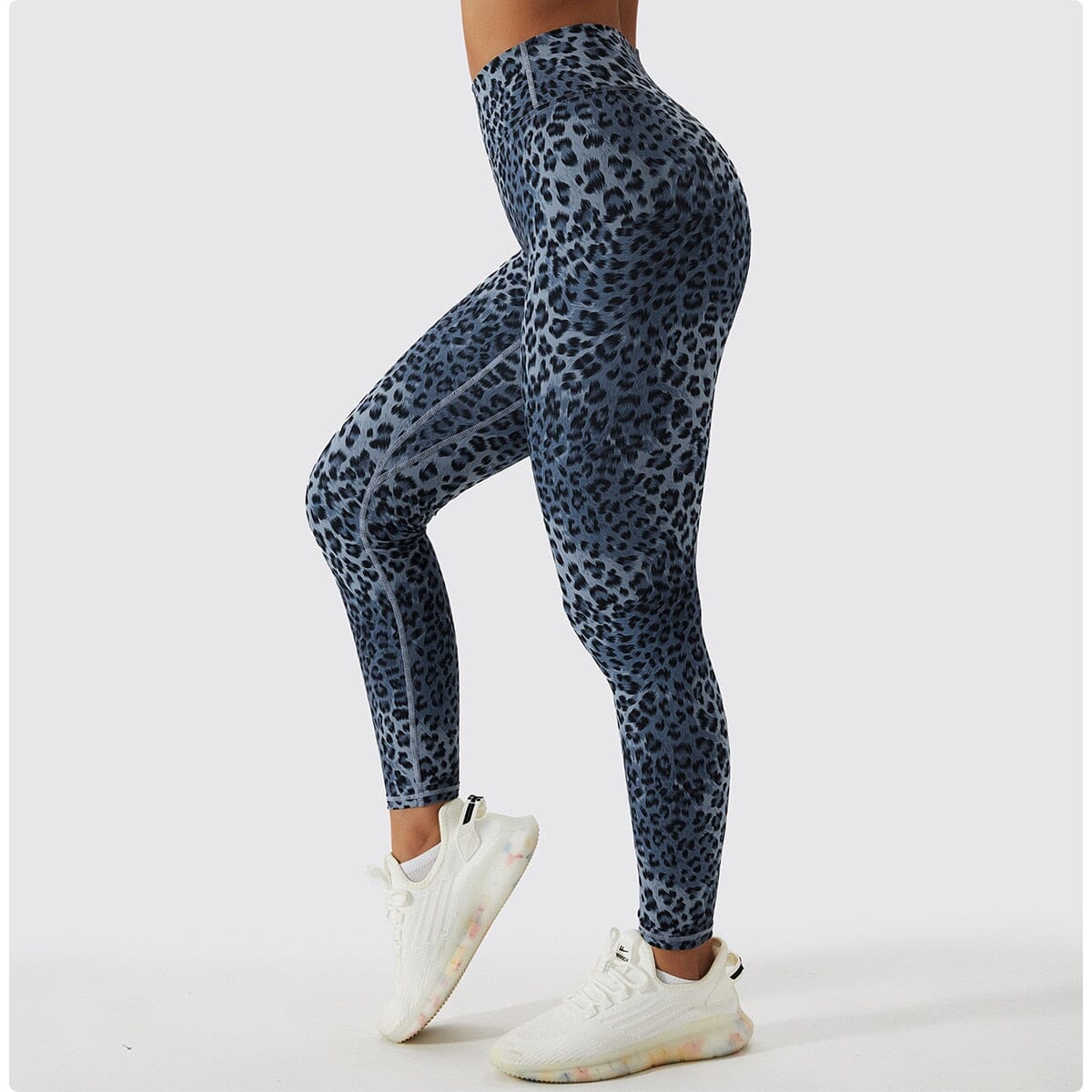 Chic Leopard Leggings Activewear Truetights Dark Blue S 