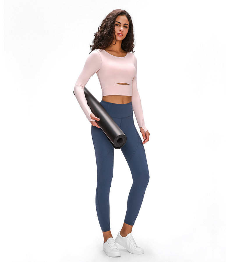 Hollow-Out Yoga Blouse Activewear Truetights 