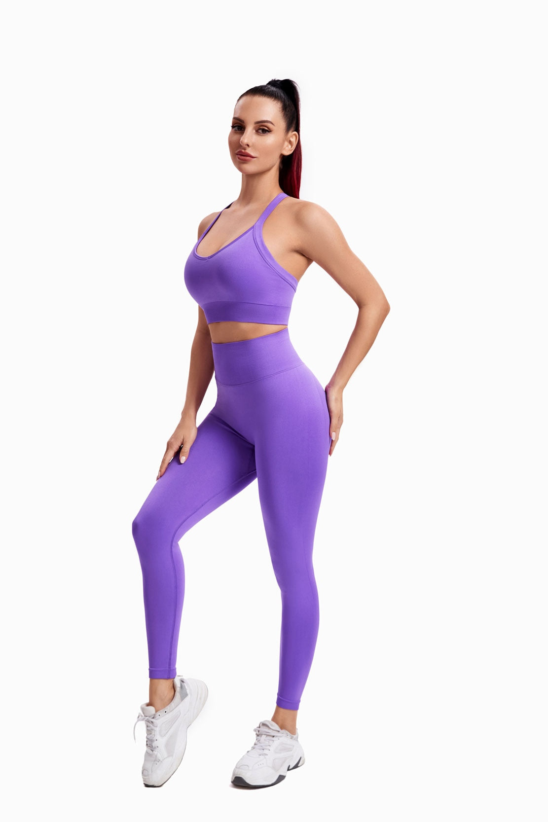 HIIT Workout Set - Leggings & Top Sets Truetights Wisteria Purple S 