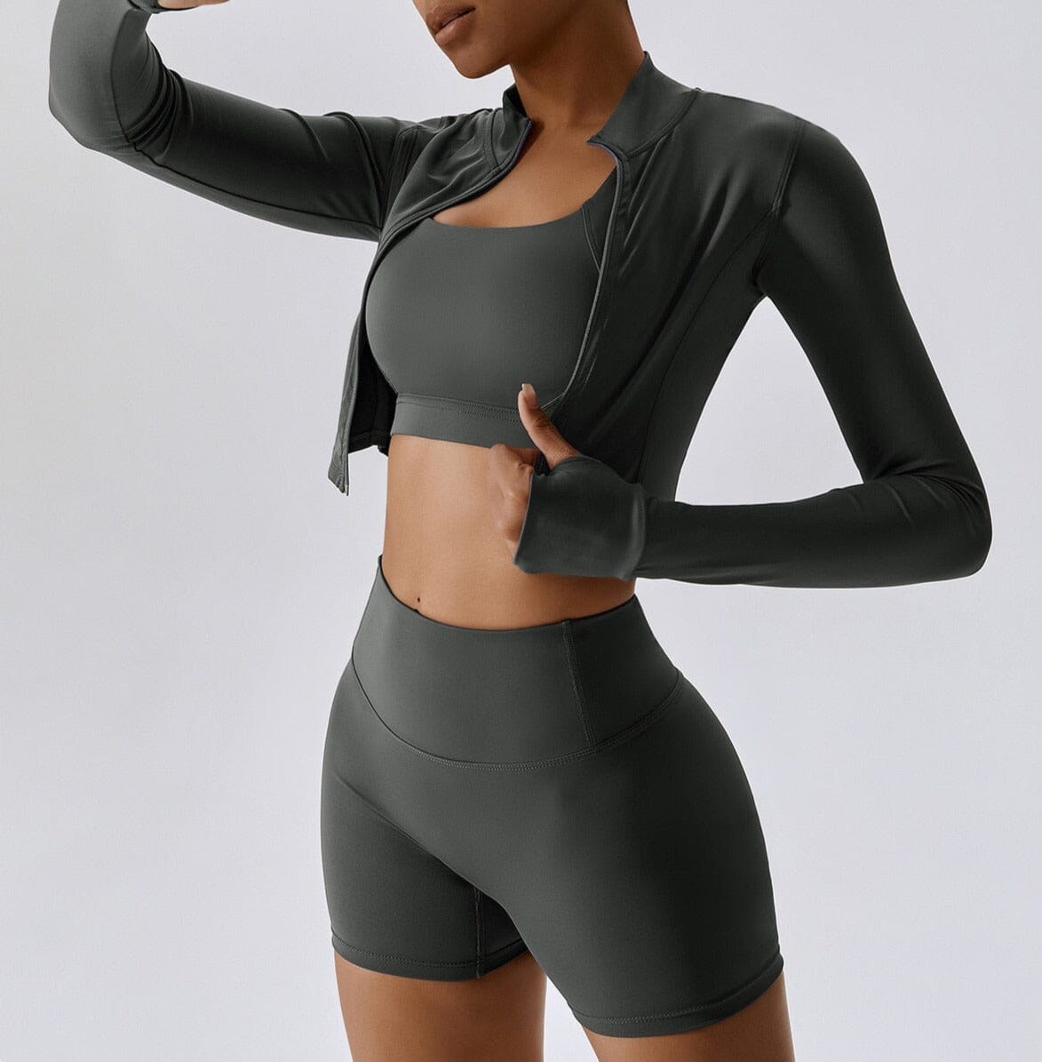 Power Scrunch Trio - Shorts + Top + Jacket Sets Starlethics 