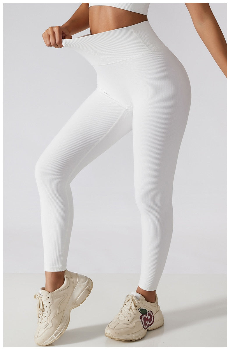 Fab High Waist Leggings Activewear Truetights Swan White S 