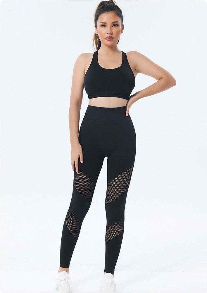 Gradient Hollow Out Leggings Activewear Truetights 