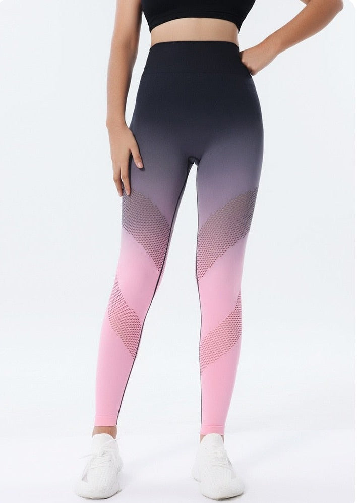 Gradient Hollow Out Leggings Activewear Truetights 