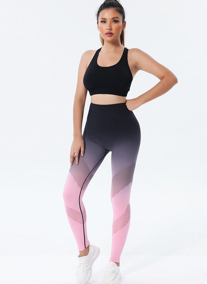 Gradient Hollow Out Leggings Activewear Truetights 