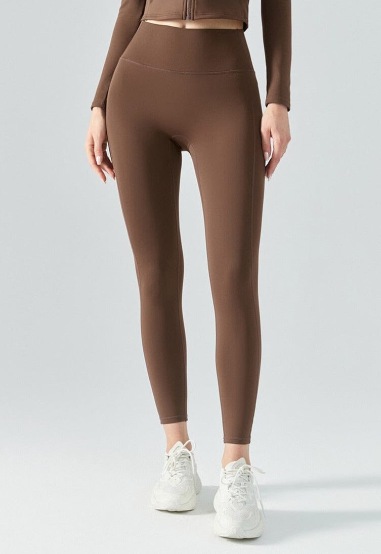 Fleece Lined Plush Leggings Home Truetights Chestnut S 