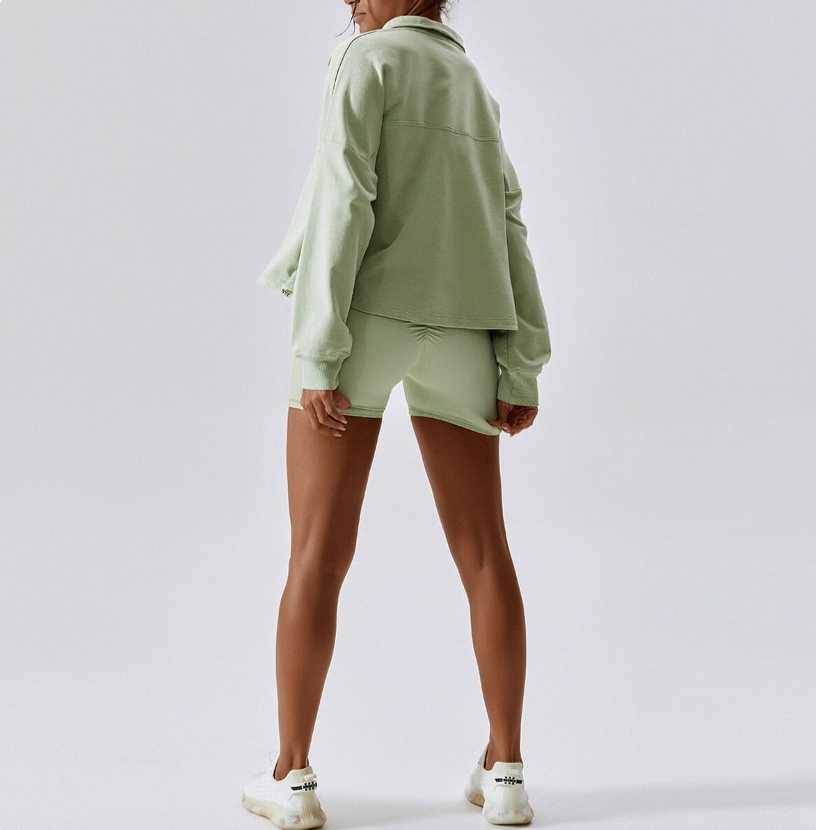 Zipper Loose Long Sleeve Sweater Home Truetights 
