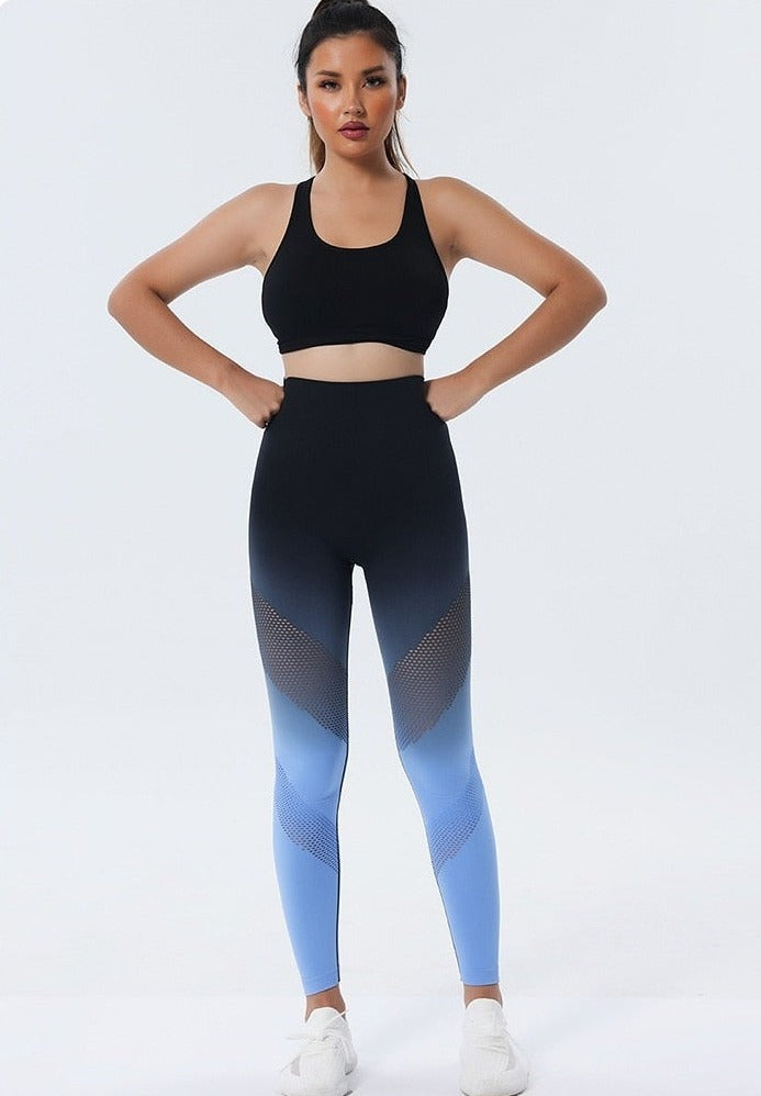 Gradient Hollow Out Leggings Activewear Truetights 