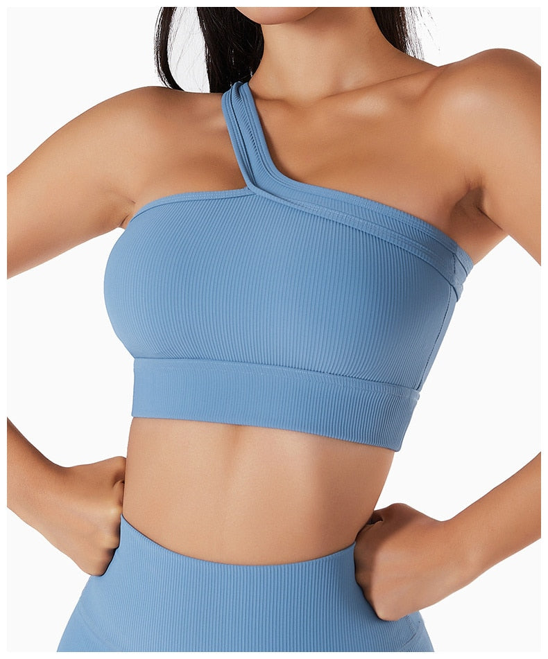 Lean Strap Push-Up Bra Activewear Truetights Haze Blue S 