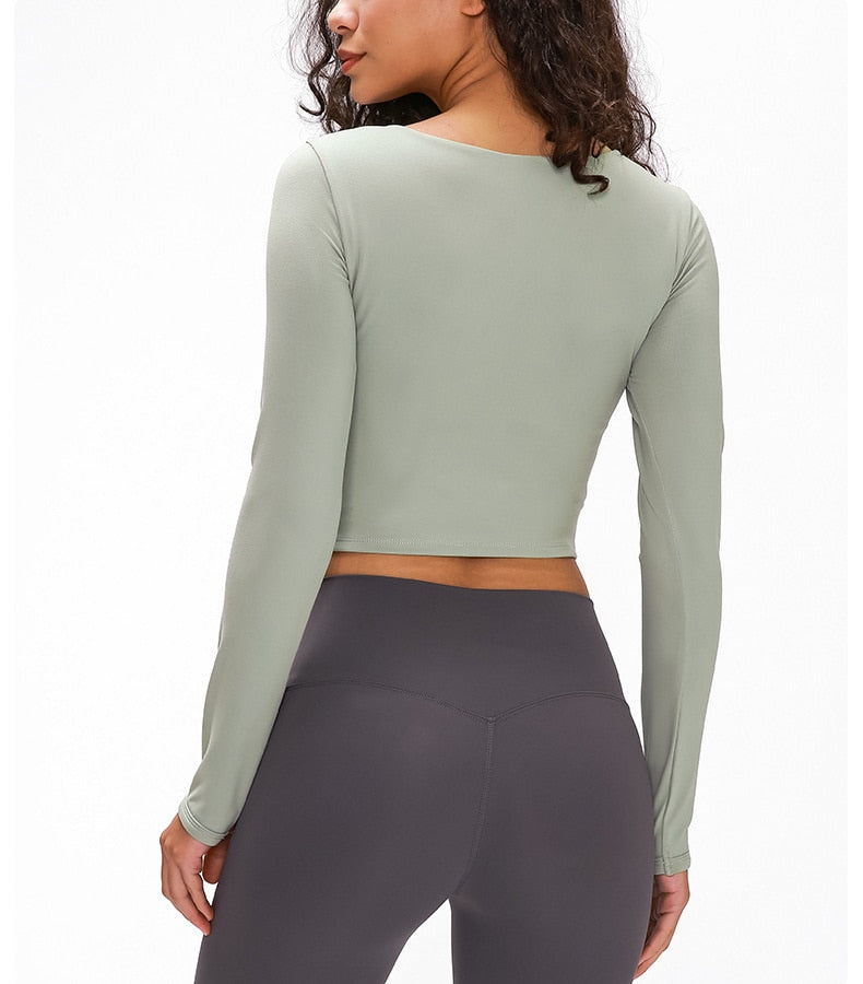 Hollow-Out Yoga Blouse Activewear Truetights 