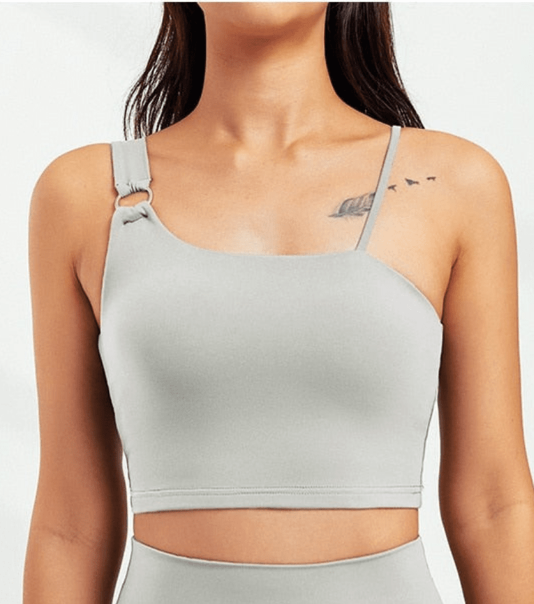 Ethical Crop Tank Top Top Starlethics Light Grey XS 