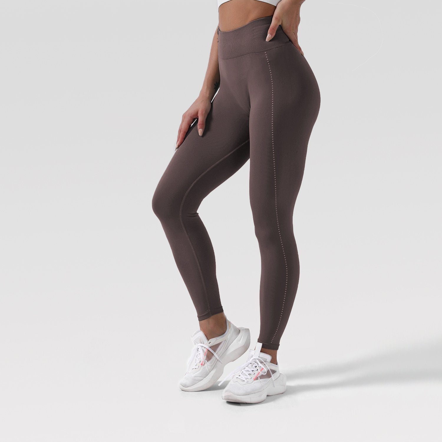 Smooth Yoga Leggings Yoga Pants Truetights Coffee S 