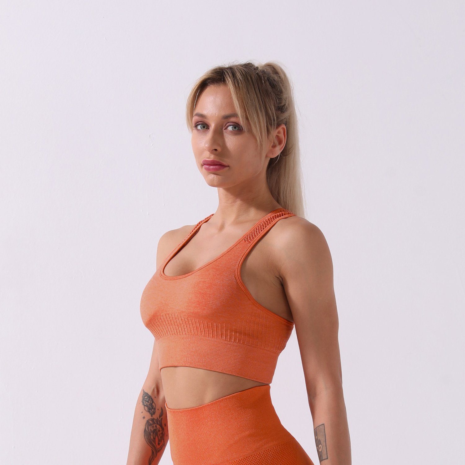 Venus Seamless Top Fitness top Truetights Orange S 